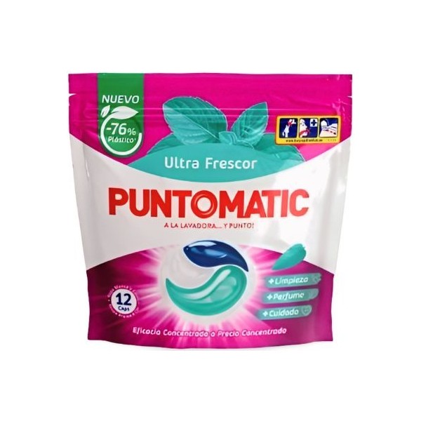 Puntomatic detergente Ropa Blanca y Color Ultra Frescor 12 capsulas